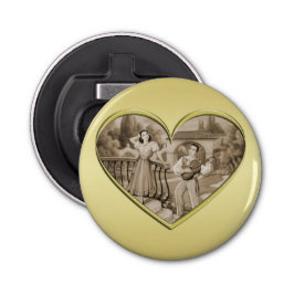 Abrebotellas Viñeta Romance, hombre y mujer, oro