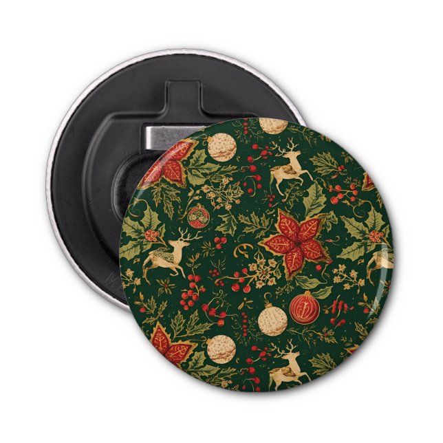 Abrebotellas Vintage Christmas Pattern - Bottle Opener     (Anverso)