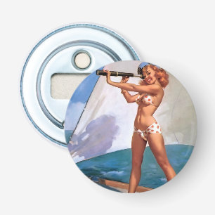 Abrebotellas Vintage Retro Elvgren Sailing Sailor Pin-up Chica