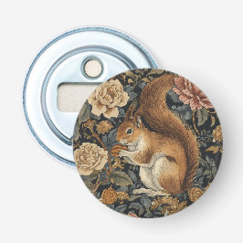 Abrebotellas Vintage Squirrel and Flowers Pattern