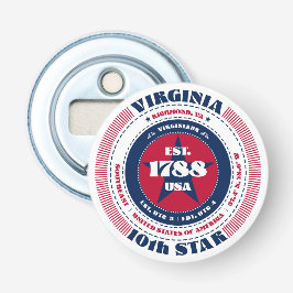 Abrebotellas Virginia State Information Circle