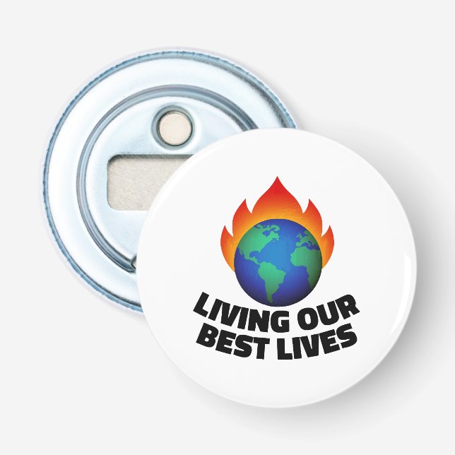 Abrebotellas Viviendo nuestras mejores vidas (Anverso)