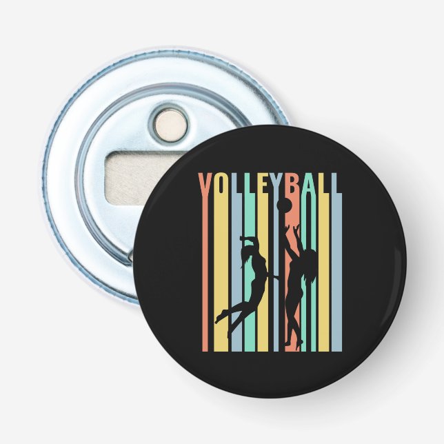 Abrebotellas Voleibol Beachvoleibol Retro (Anverso)