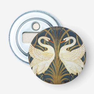 Abrebotellas Walter Crane Cisne Vintage y Iris Arte Nouveau