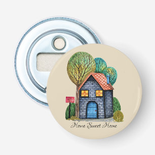 Abrebotellas Watercolor Cute Hogar Sweet Home Art