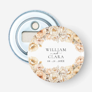 Abrebotellas Watercolor Moderno Peony Pastel Boda Floral