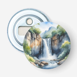 Abrebotellas Watercolor painted waterfall