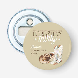 Abrebotellas Western Dirty Thirty Beige 30th Birthday Party