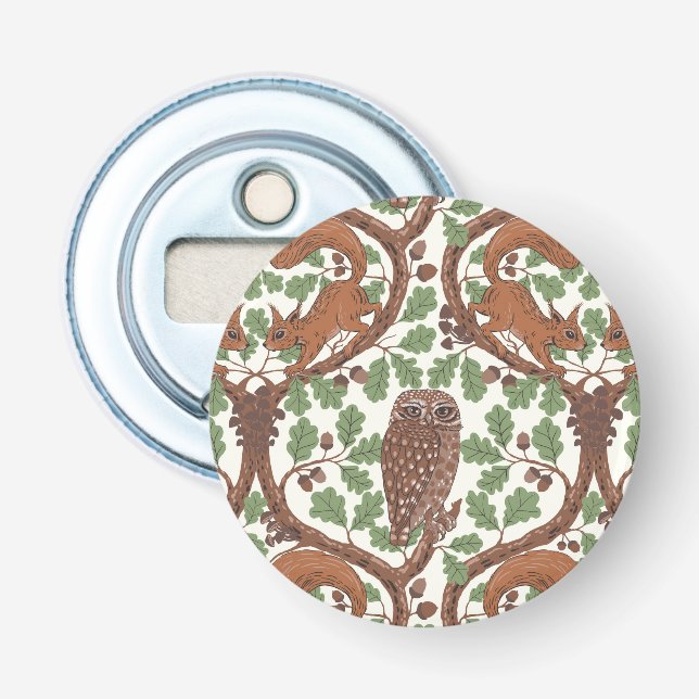 Abrebotellas Whispers/Owls y Squirrels en roble/mo (Anverso)