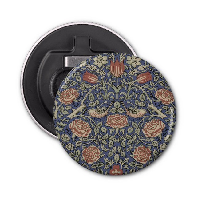 Abrebotellas William Morris Tudor Rosa Wallpaper (Anverso)