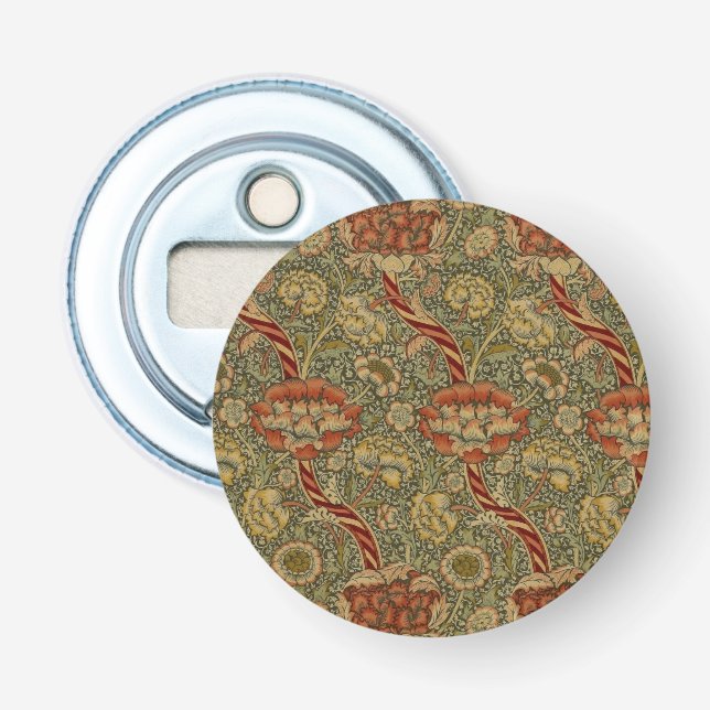 Abrebotellas William Morris Wandle English Floral Damask Design (Anverso)