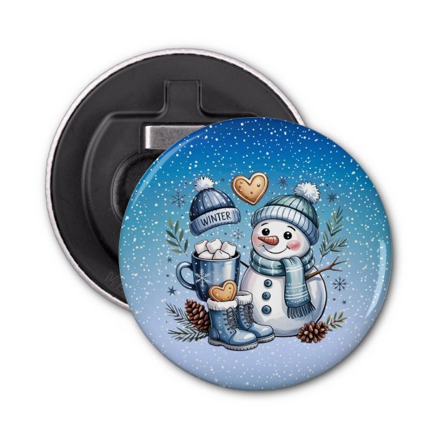 Abrebotellas Winter Cozy Snowman (Anverso)