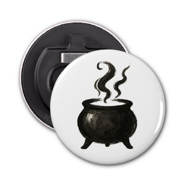 Abrebotellas Witch’s Brew – Minimalist Halloween Cauldron on  (Anverso)