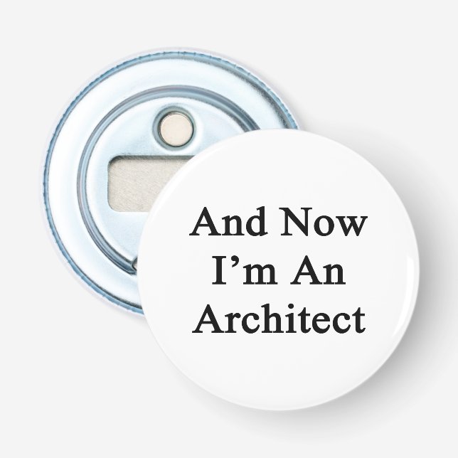 Abrebotellas Y ahora soy arquitecto (Anverso)