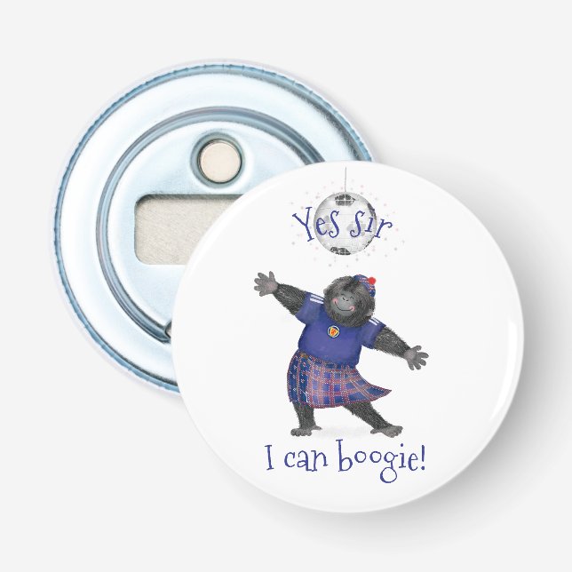 Abrebotellas Yes sir I can boogie gorilla bottle opener (Anverso)