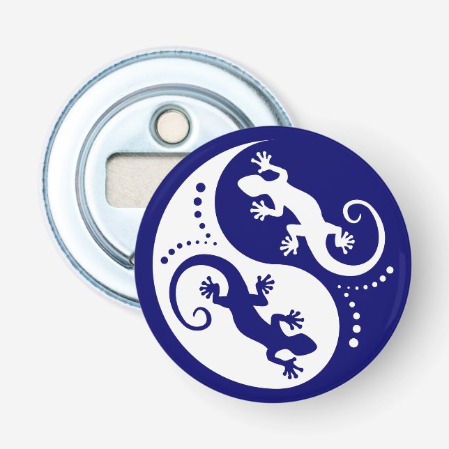 Abrebotellas YIN & YANG Geckos blanco + tu experiencia e idea (Anverso)