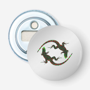 Abrebotellas Yin Yang Lizards Silver