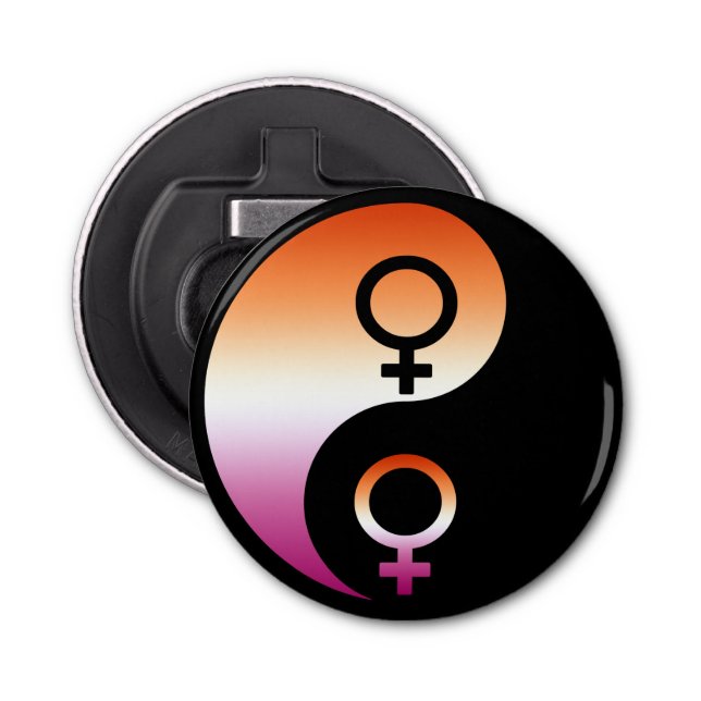 Abrebotellas Ying Yang | Lesbian Pride  (Anverso)