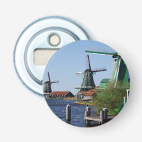 Zaanse Schans Molinos Holandeses en verde y blanco