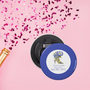 Abrebotellas Zapato de novia de tacón alto con Chinoiserie azul