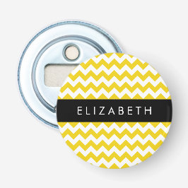 Abrebotellas Zigzag Amarillo, Chevron Amarillo, Tu Nombre
