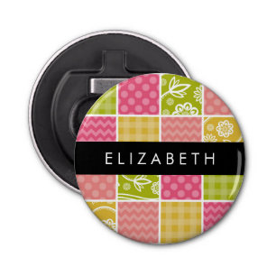 Abrebotellas Zigzag, Chevron, Polka Dots, Gingham, Su Nombre