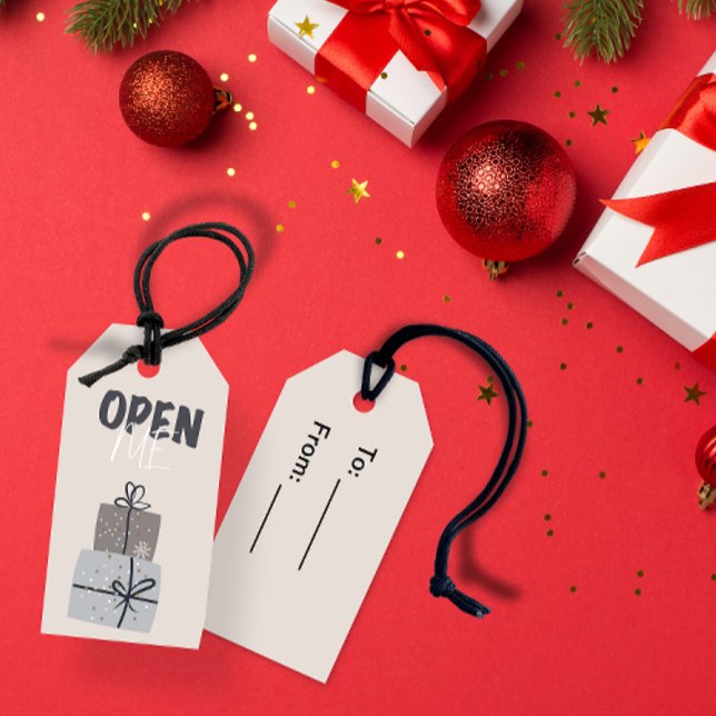 ¡Ábreme! etiqueta de regalo para navidades (Open me! Christmas gift tag)