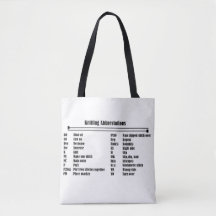 Abreviaturas de punto de la bolsa de puntas