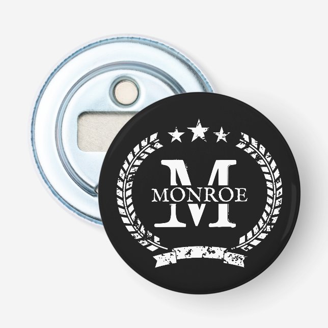 Abridor de botella de cerveza magnético con monogr (Anverso)