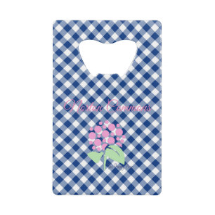 Abridor de botella de gingham azul de Norton commo