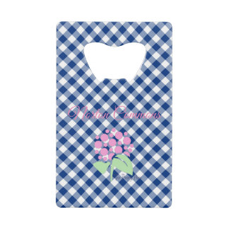 Abridor de botella de gingham azul de Norton commo