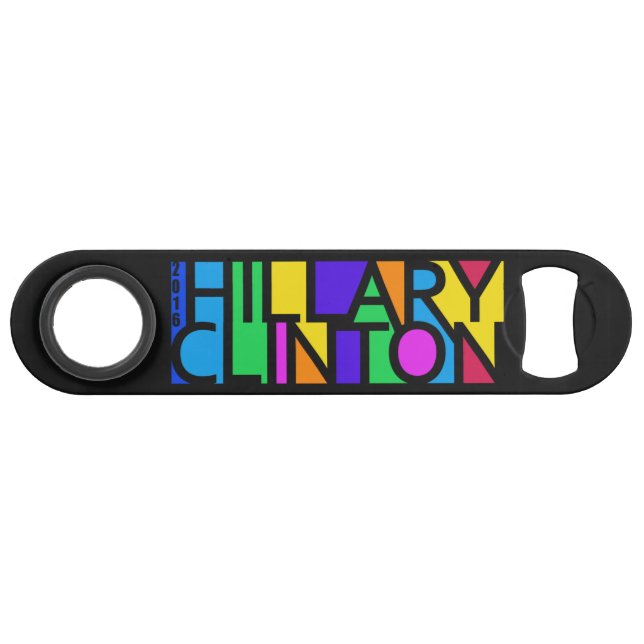 Abridor de botella personalizado Hillary Clinton 2 (Anverso (Horizontal))