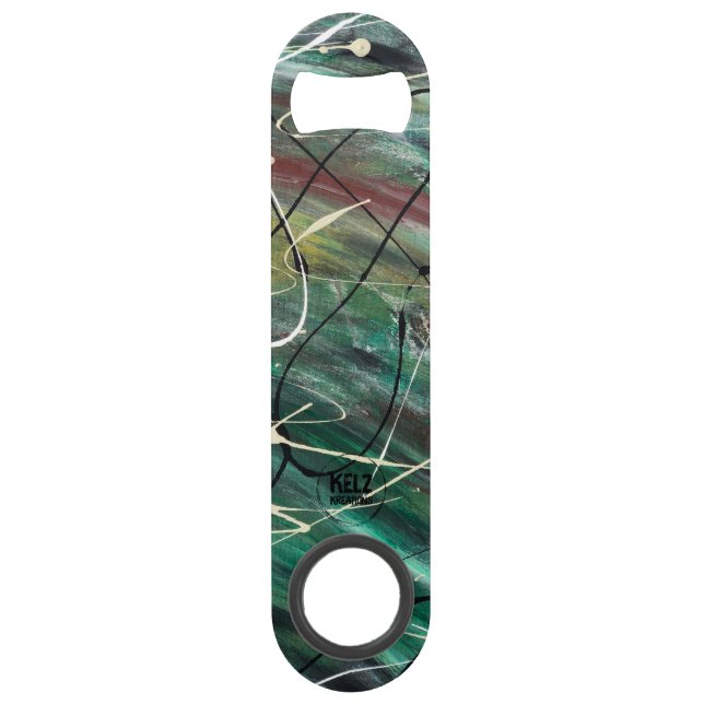 Abridor de botellas de acero inoxidable blanco mar (Anverso)