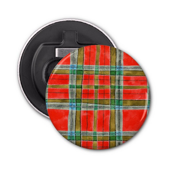 Abridor de botellas MAC BAIN TARTAN Button (Anverso)
