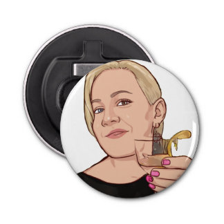 Abridor de botellas y imán - BLANCO