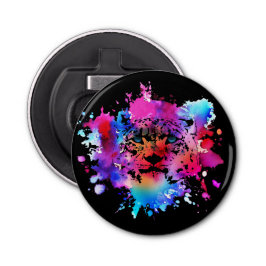 Abridor de frasco de cabeza de tigre de color agua