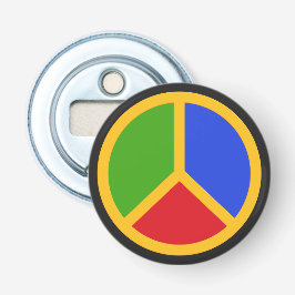 Abridor de frasco de signo de paz colorido