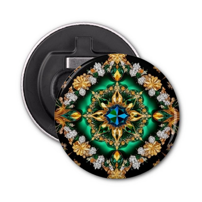 Abridor de frascos con diseño de colores brasileño (Anverso)