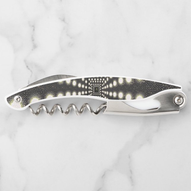 Abridor de frascos Corkbolt Negro y blanco (Reverso)