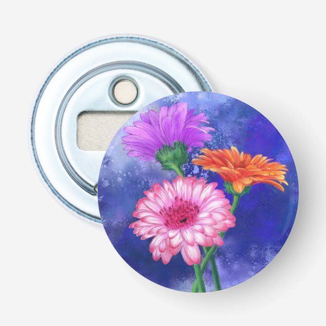 Abridor de frascos Daisy Gerbera (Anverso)