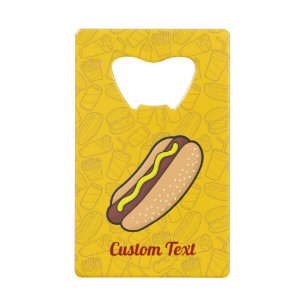 Abridor de frascos de tarjeta de crédito Hotdog