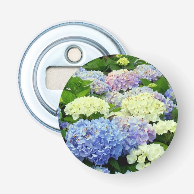 Abridor de frascos hidroredondeado Hydrangea (Anverso)