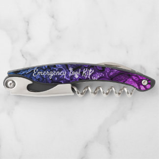 Abridor de vino de abrochador morado