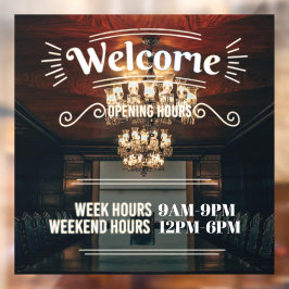 Abriendo tiempo Pegatina de ventana Personalizable