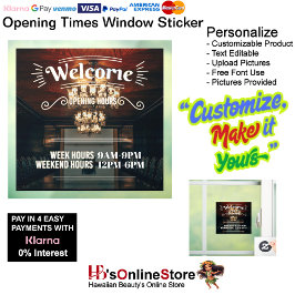 Abriendo tiempo Pegatina de ventana Personalizable