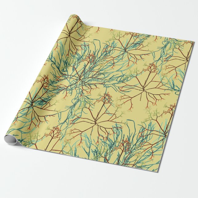 Abrigo acuático del papel del modelo de la alga (Desenrollado)