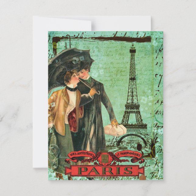 Abril en la invitación de la invitación de París (Anverso)