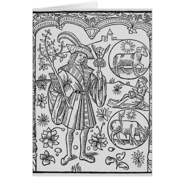 Abril, flores, aries (Frente)