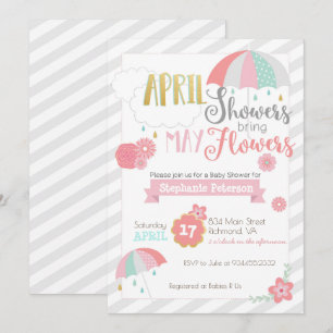 Abril riega la invitación de Baby Shower