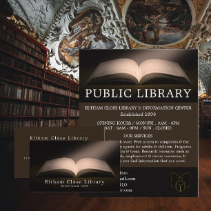 Abrir libro, publicidad de biblioteca